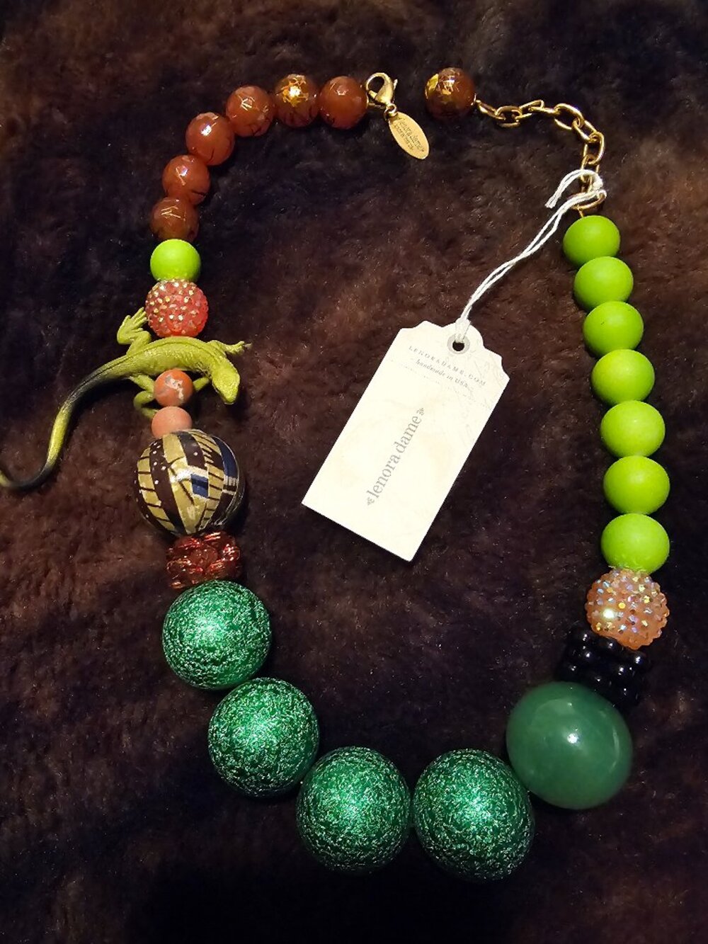 Lenora Dame lizard necklace